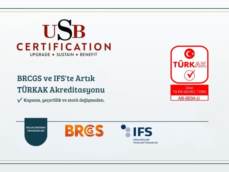 USB Certification, BRCGS ve IFS’te TÜRKAK Akreditasyonuna Geçti
